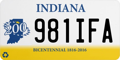 IN license plate 981IFA