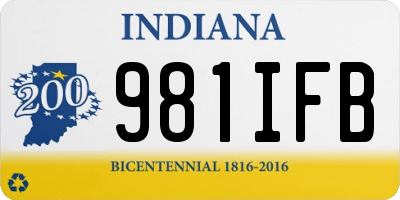 IN license plate 981IFB