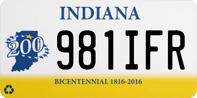 IN license plate 981IFR