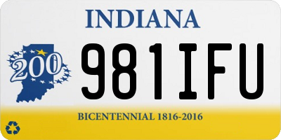 IN license plate 981IFU