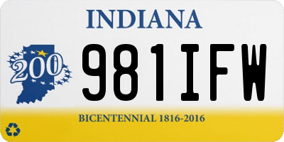 IN license plate 981IFW