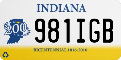IN license plate 981IGB