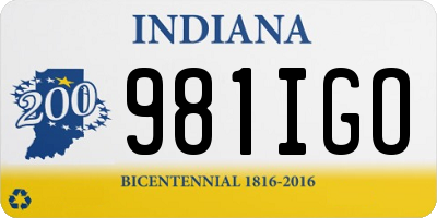 IN license plate 981IGO