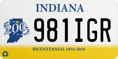 IN license plate 981IGR