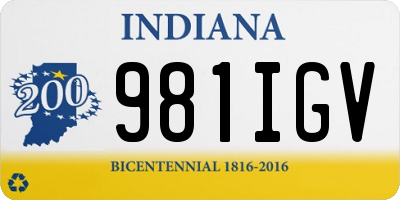 IN license plate 981IGV