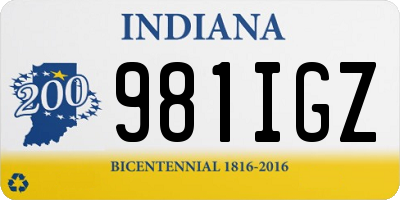 IN license plate 981IGZ