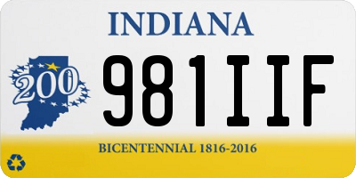 IN license plate 981IIF