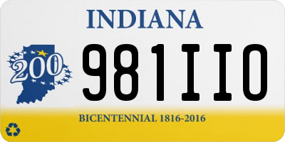 IN license plate 981IIO