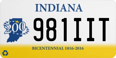 IN license plate 981IIT