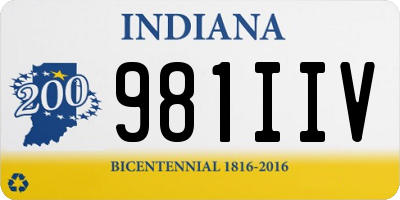 IN license plate 981IIV