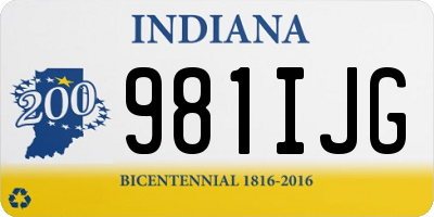 IN license plate 981IJG