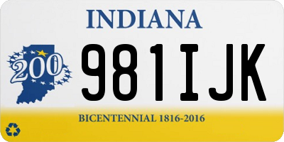 IN license plate 981IJK