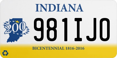 IN license plate 981IJO