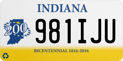 IN license plate 981IJU