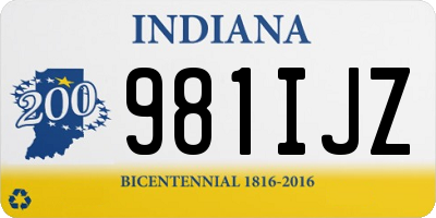 IN license plate 981IJZ