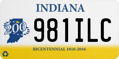 IN license plate 981ILC