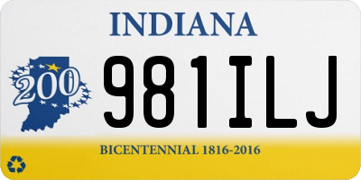 IN license plate 981ILJ