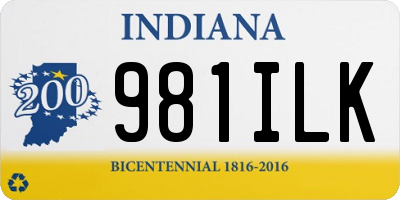 IN license plate 981ILK