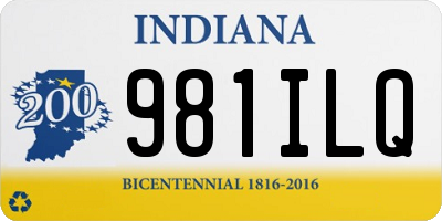 IN license plate 981ILQ