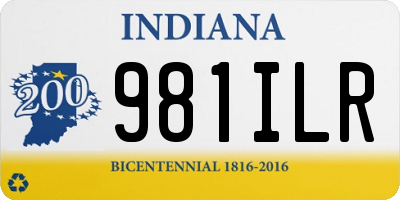 IN license plate 981ILR