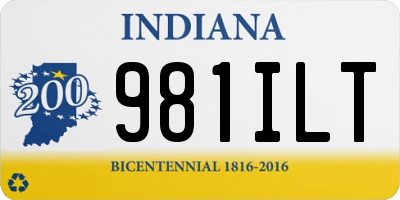 IN license plate 981ILT