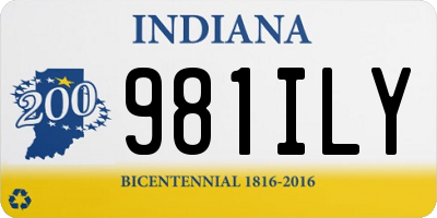 IN license plate 981ILY