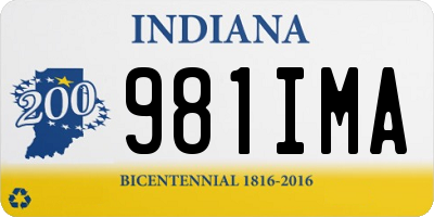 IN license plate 981IMA