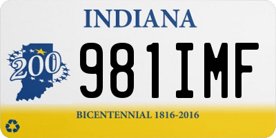 IN license plate 981IMF