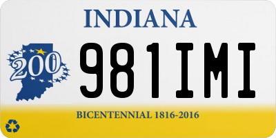 IN license plate 981IMI