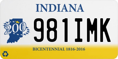 IN license plate 981IMK