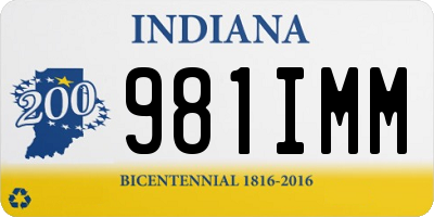 IN license plate 981IMM