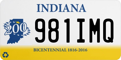 IN license plate 981IMQ