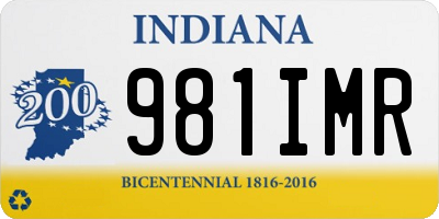 IN license plate 981IMR