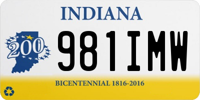 IN license plate 981IMW