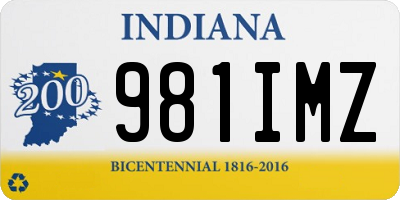 IN license plate 981IMZ