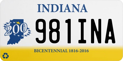 IN license plate 981INA