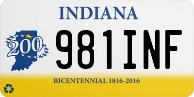 IN license plate 981INF