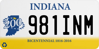 IN license plate 981INM