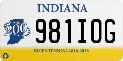 IN license plate 981IOG