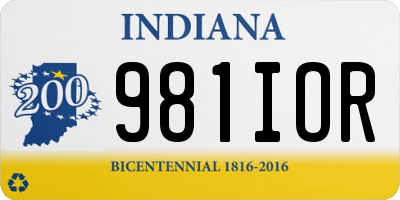 IN license plate 981IOR