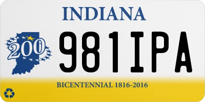 IN license plate 981IPA