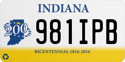IN license plate 981IPB