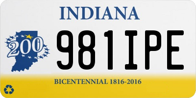 IN license plate 981IPE