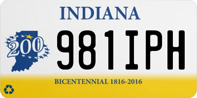 IN license plate 981IPH