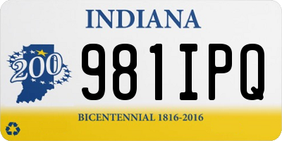 IN license plate 981IPQ
