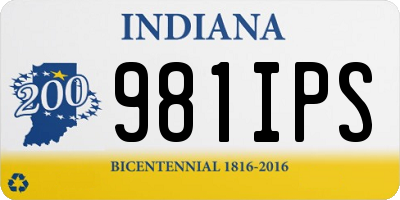 IN license plate 981IPS