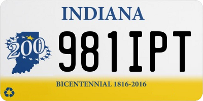 IN license plate 981IPT