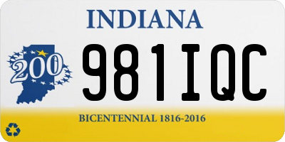 IN license plate 981IQC