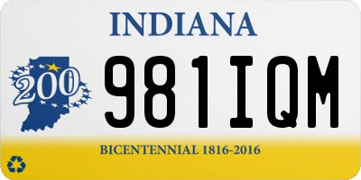 IN license plate 981IQM