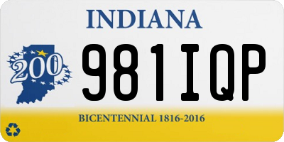 IN license plate 981IQP